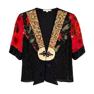 Vintage Spencer Alexis Fairy Grunge Silk Kimono Womens Sz M Petite Whimsigoth